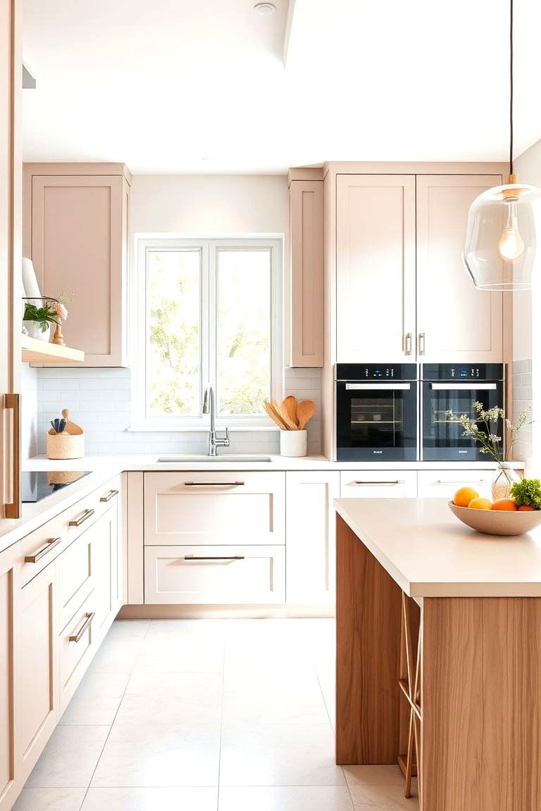 Light Grayish Pink Cabinets - 24 Kitchen Cabinet Color Ideas