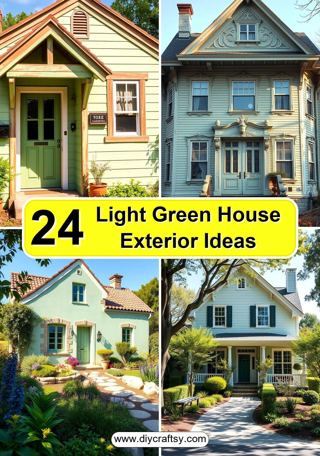 Light Green House Exterior Ideas