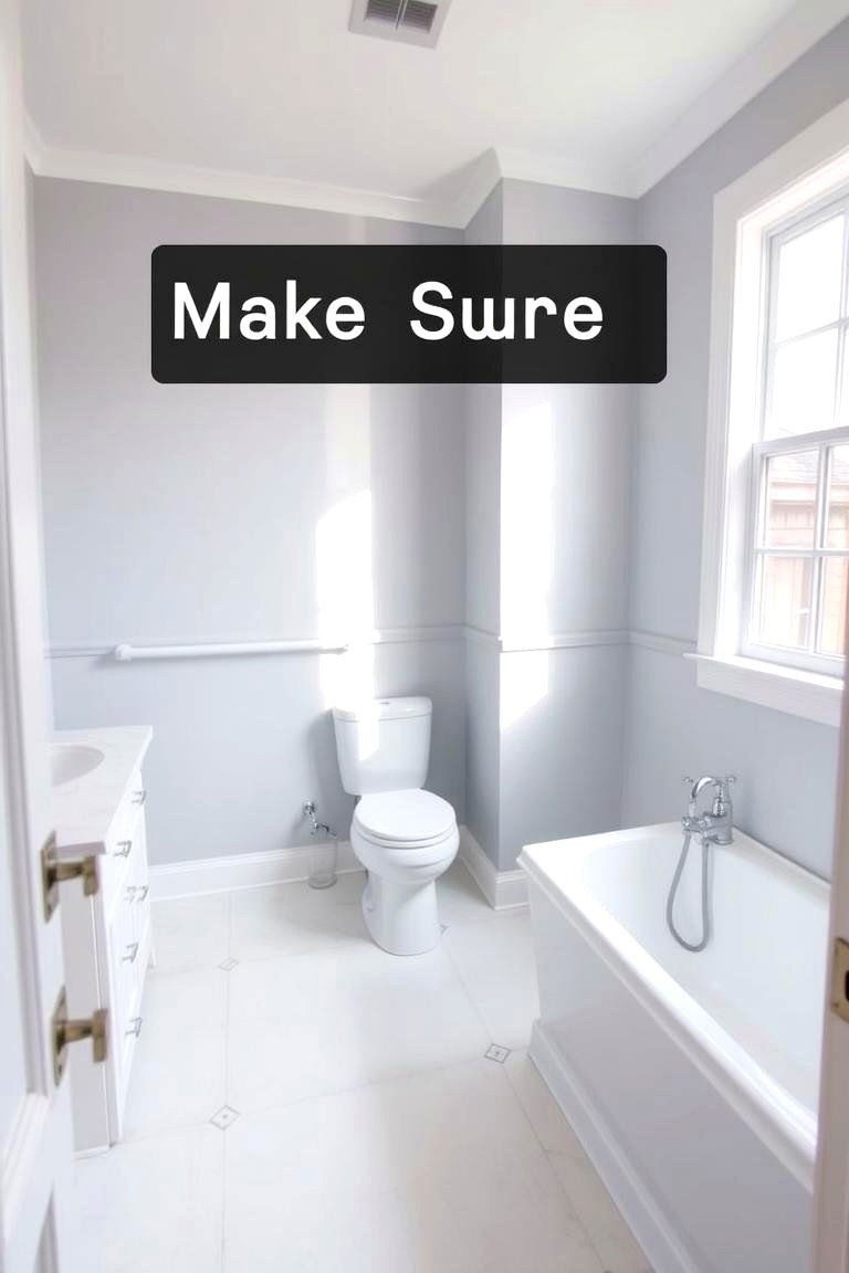 Light Grey Walls with White Accents - 24 Grey Bathroom Ideas