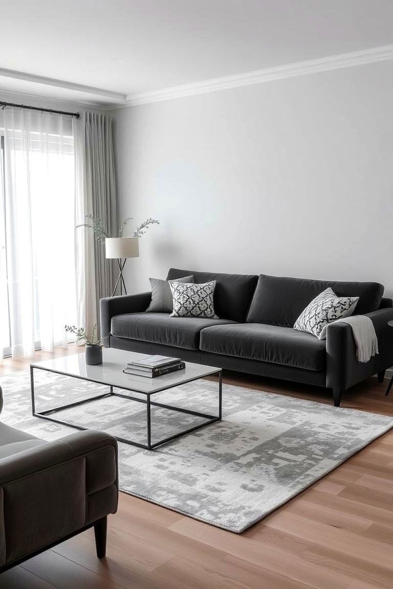Light Grey for a Monochromatic Harmony - 24 what color rug goes with a grey couch