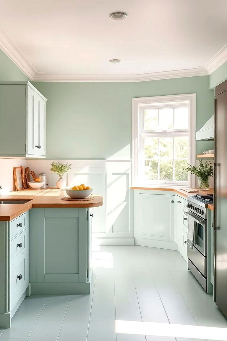 Light Mint Green Cabinets - 24 Mint Green Kitchen Ideas