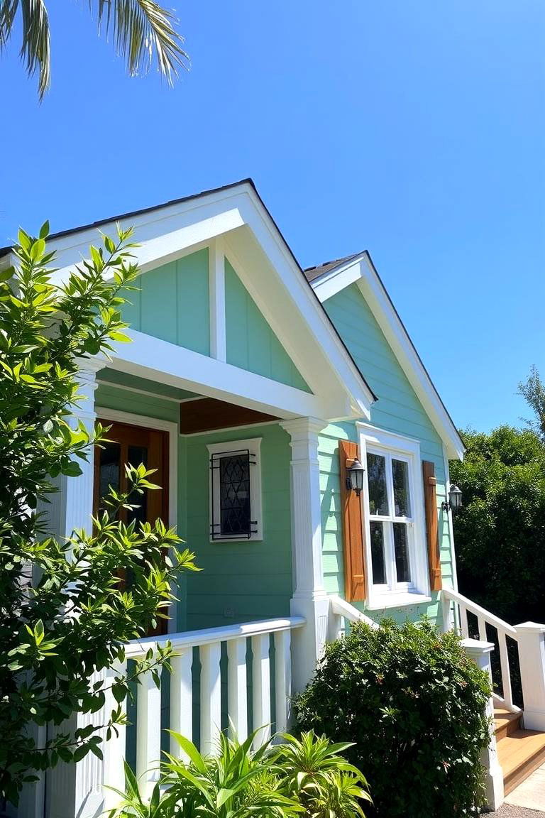 Light Mint Green - 24 Exterior Door Trim Ideas