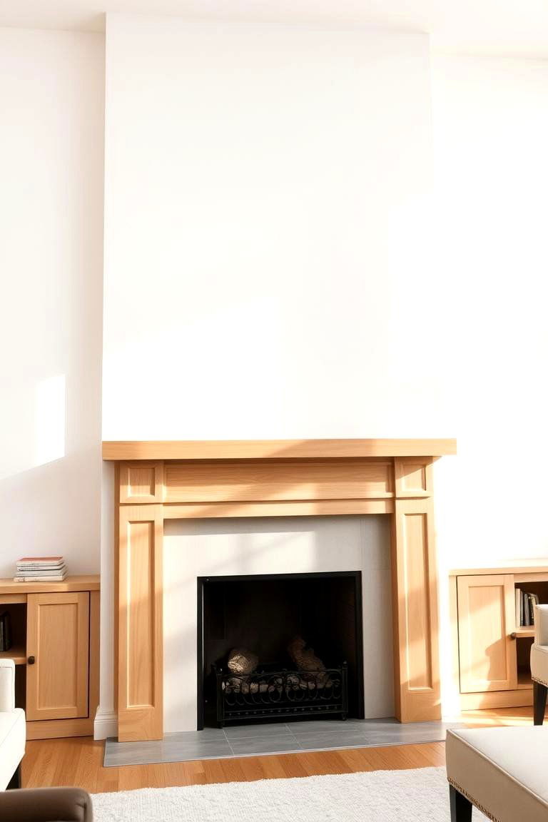 Light Stained Wood Mantel - 24 Wood Mantel Ideas