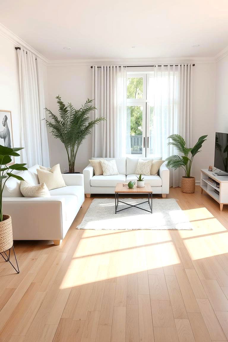 Light and Airy Blonde Wood - 24 Living Room Wood Floor Ideas
