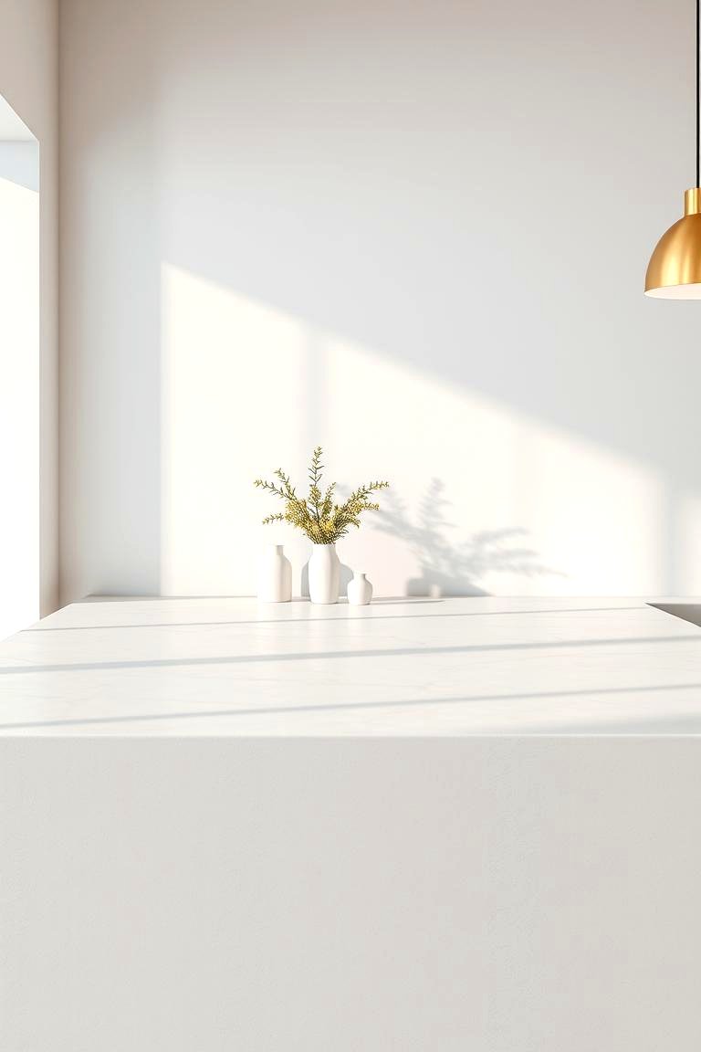 Light and Airy Concrete Countertop with Soft Tones - 24 Concrete Countertop Ideas