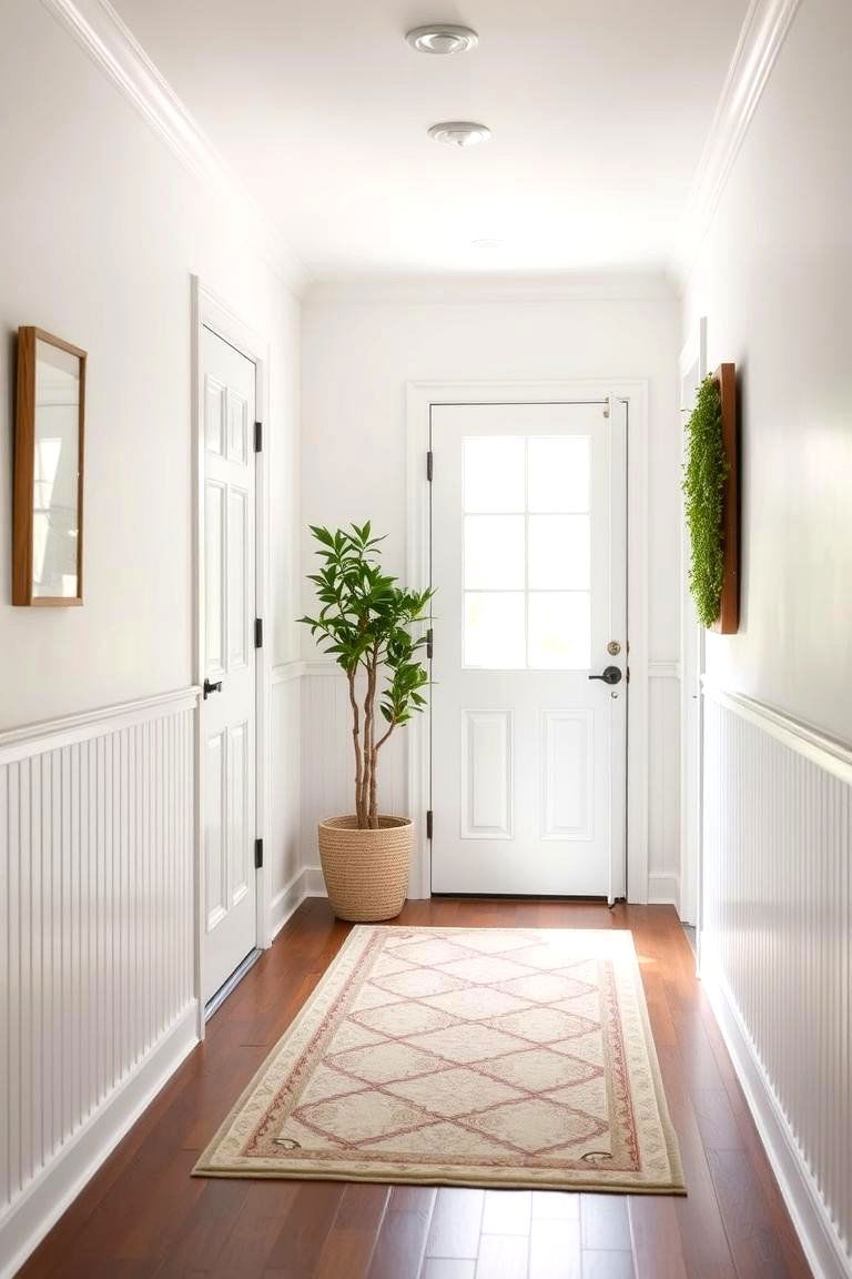 Light and Airy White Wainscoting - 24 Walk-in Shower Tile Ideas