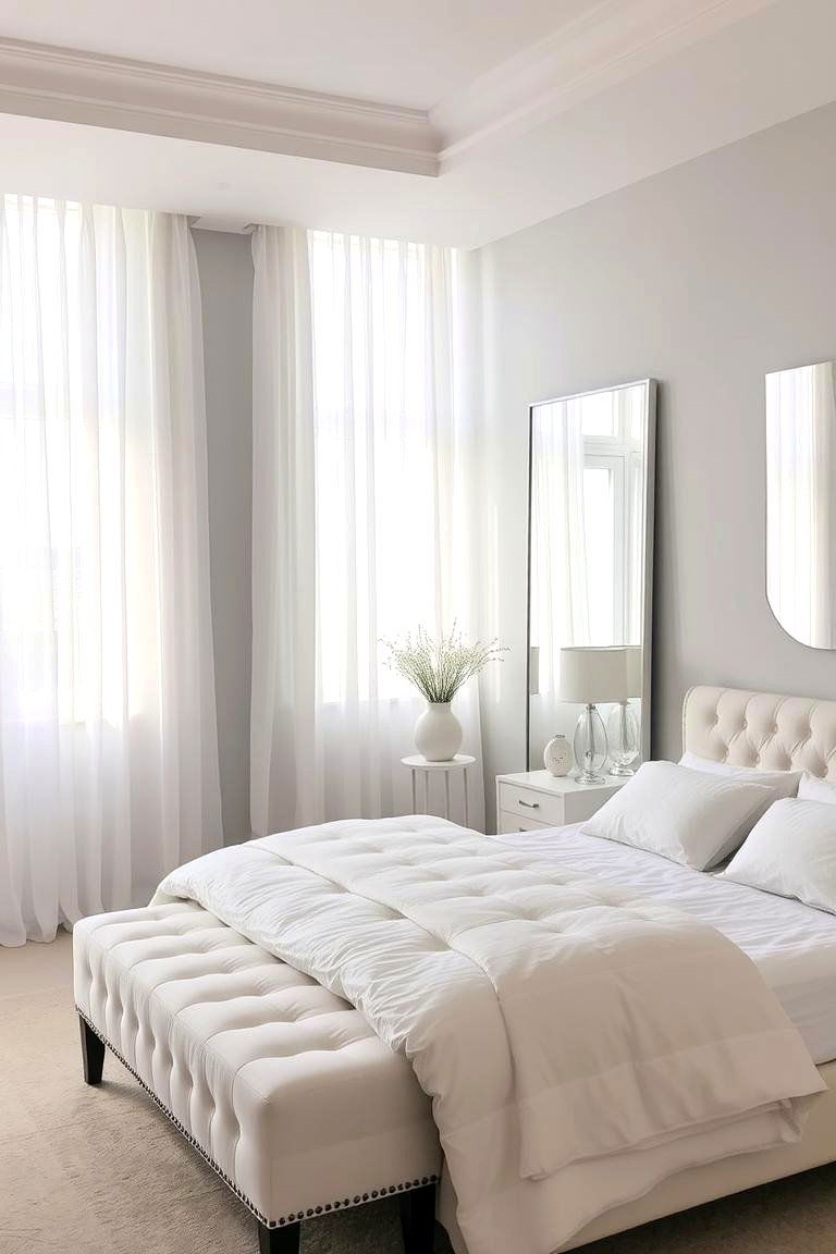 Light and Airy - 24 Grey and White Bedroom Ideas