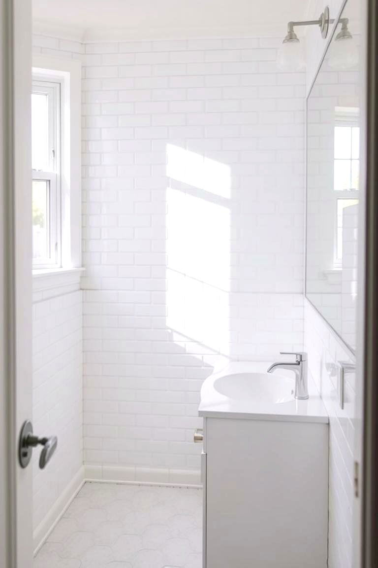 Light and Bright Color Palette - 24 Small Ensuite Design Ideas