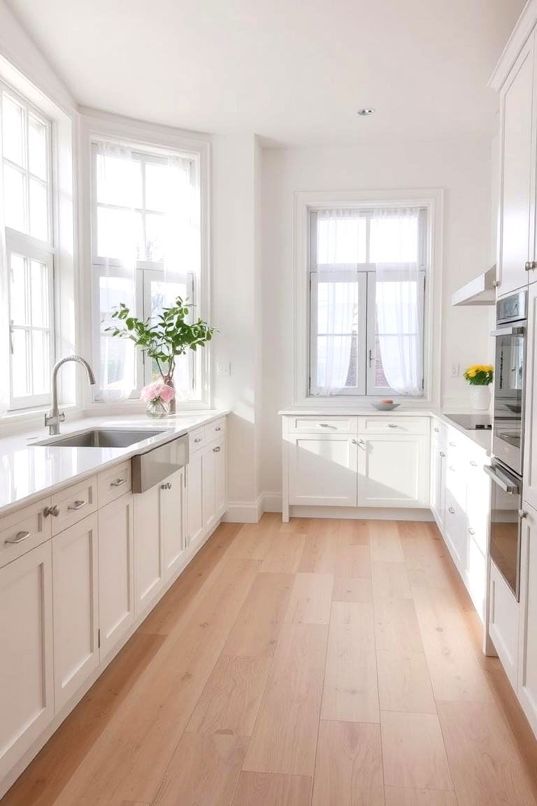 Light and Bright Kitchen with Light Wood - 24 Light Wood Floor Kitchen Ideas