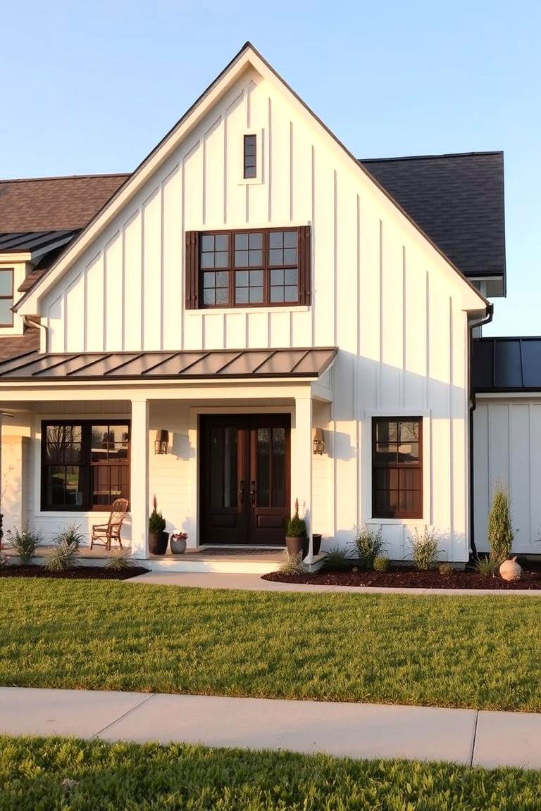 Light and Neutral Color Palette - 24 Modern Farmhouse Exterior