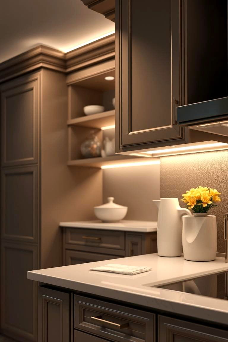 Lighted Cabinet Trim Accents - 24 Cabinet Lighting Ideas