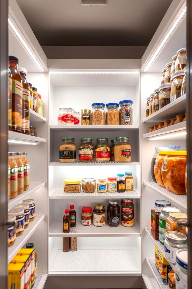 Lighting Solutions to Illuminate Your Pantry - 24 Pantry Shelving Ideas