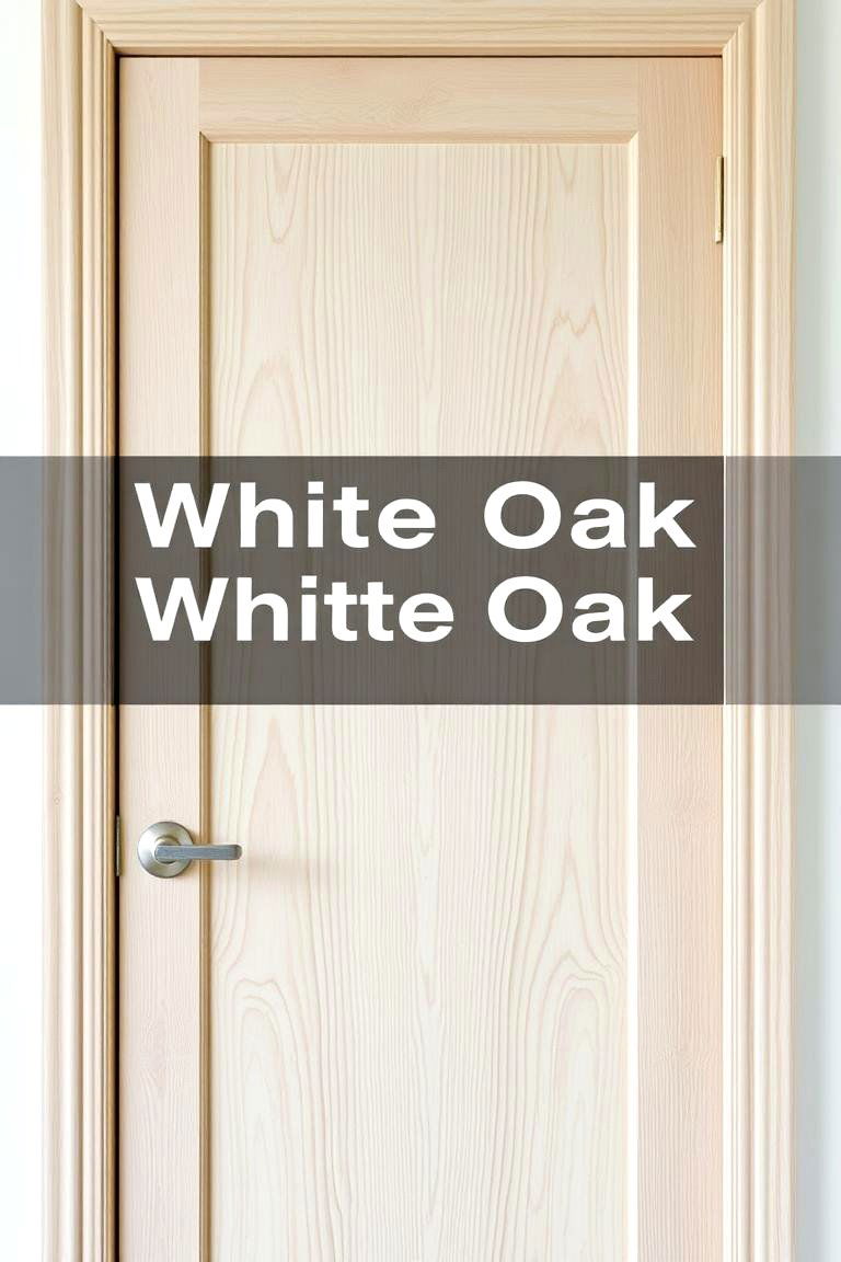 Lightly Finished White Oak Door for Natural Look - 24 White Oak Front Door Ideas