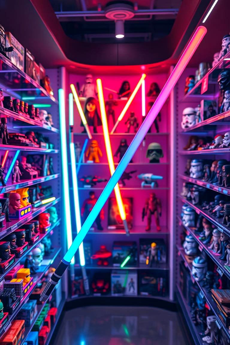 Lightsaber Toy Display - 24 Star Wars Nursery Ideas