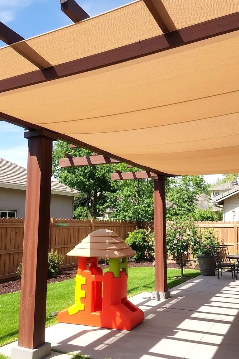 Lightweight Knit Shade Cloth - 24 Pergola Cover Ideas