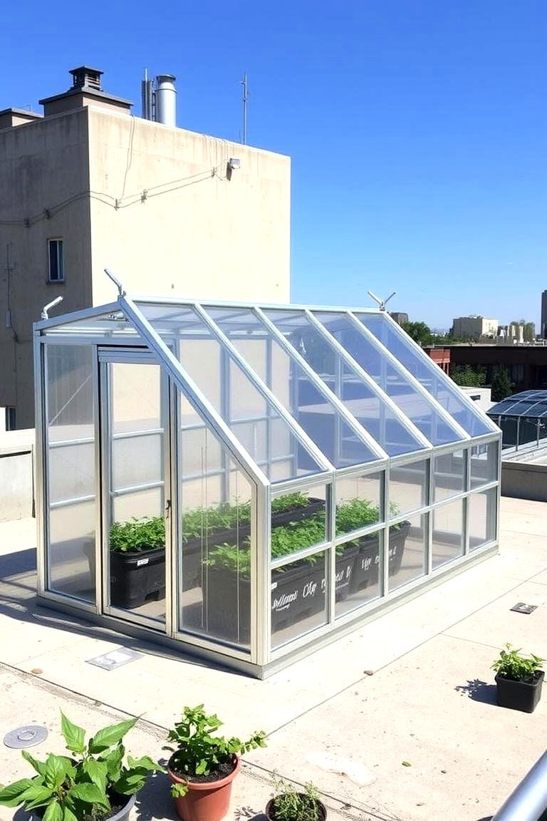 Lightweight Modular Greenhouse - 24 Rooftop Greenhouse Ideas