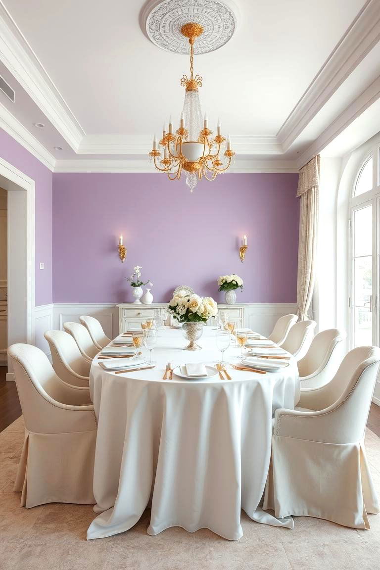 Lilac Dining Room - 24 Pastel Room Ideas