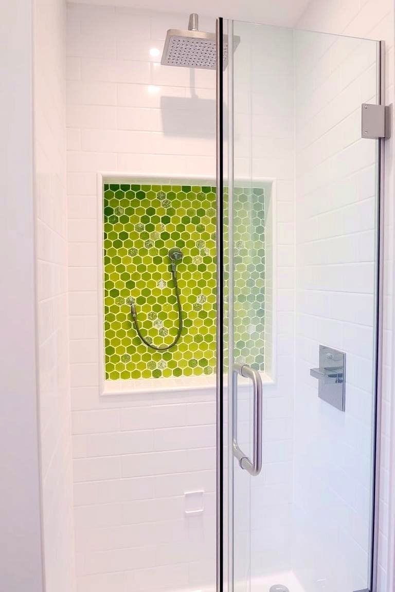 Lime Green Mosaic Tiles for a Vibrant Accent - 24 Green Tile Bathroom Ideas