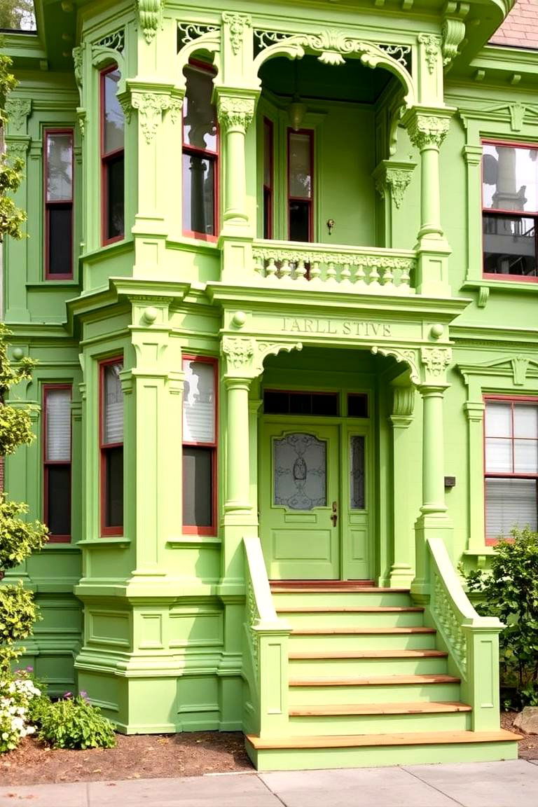 Lime Luster - 24 Green Victorian House Colors