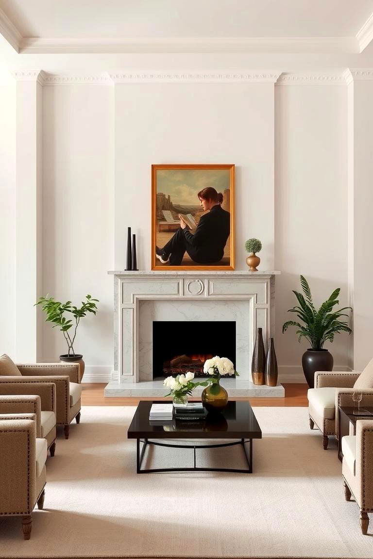 Limestone Fireplace for a Soft Elegant Look - 24 Floor-to-Ceiling Stone Fireplace Ideas