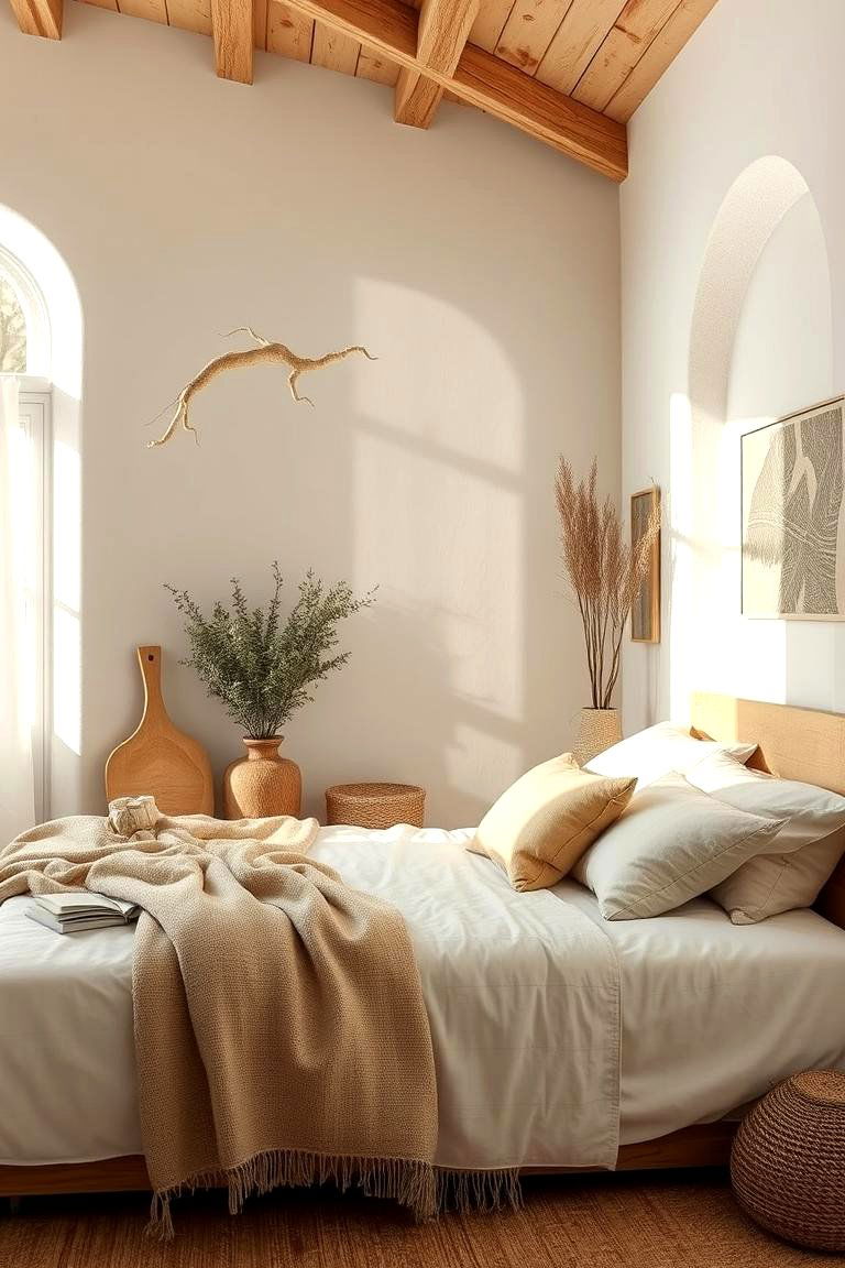 Limewash and Wood Combo - 24 Limewash Bedroom Ideas