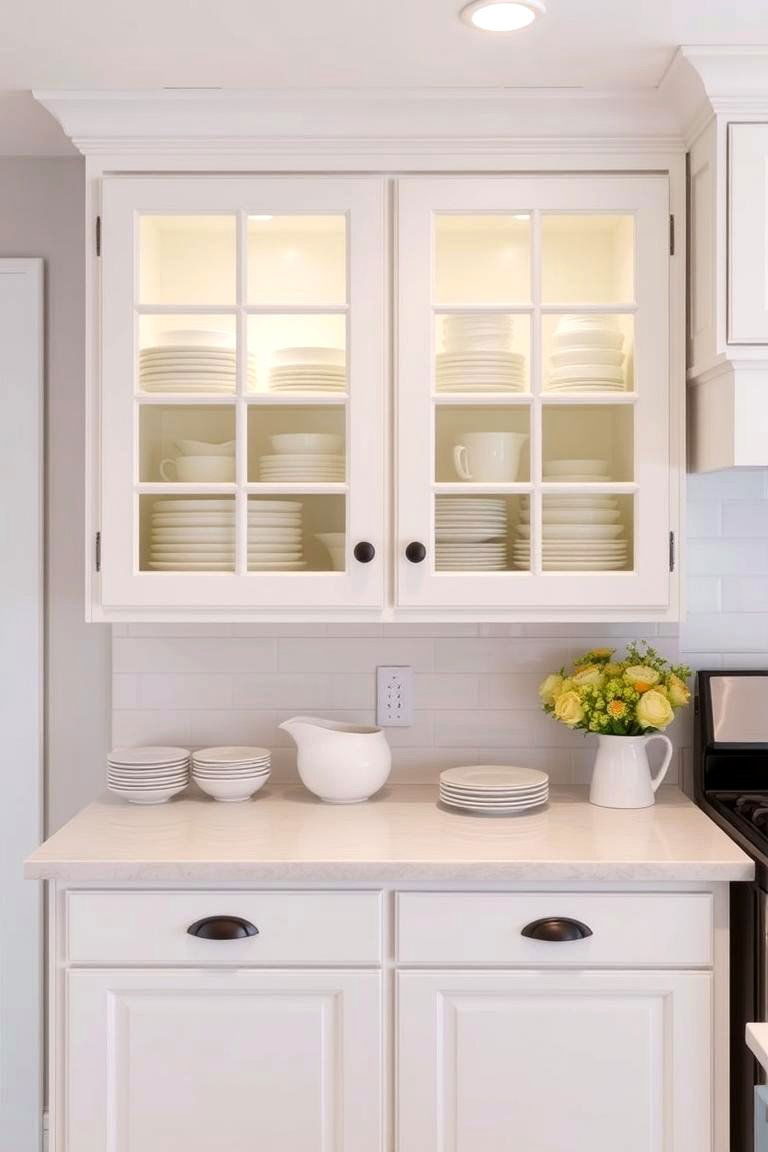 Linen Curtains - 24 White Farmhouse Kitchen Ideas