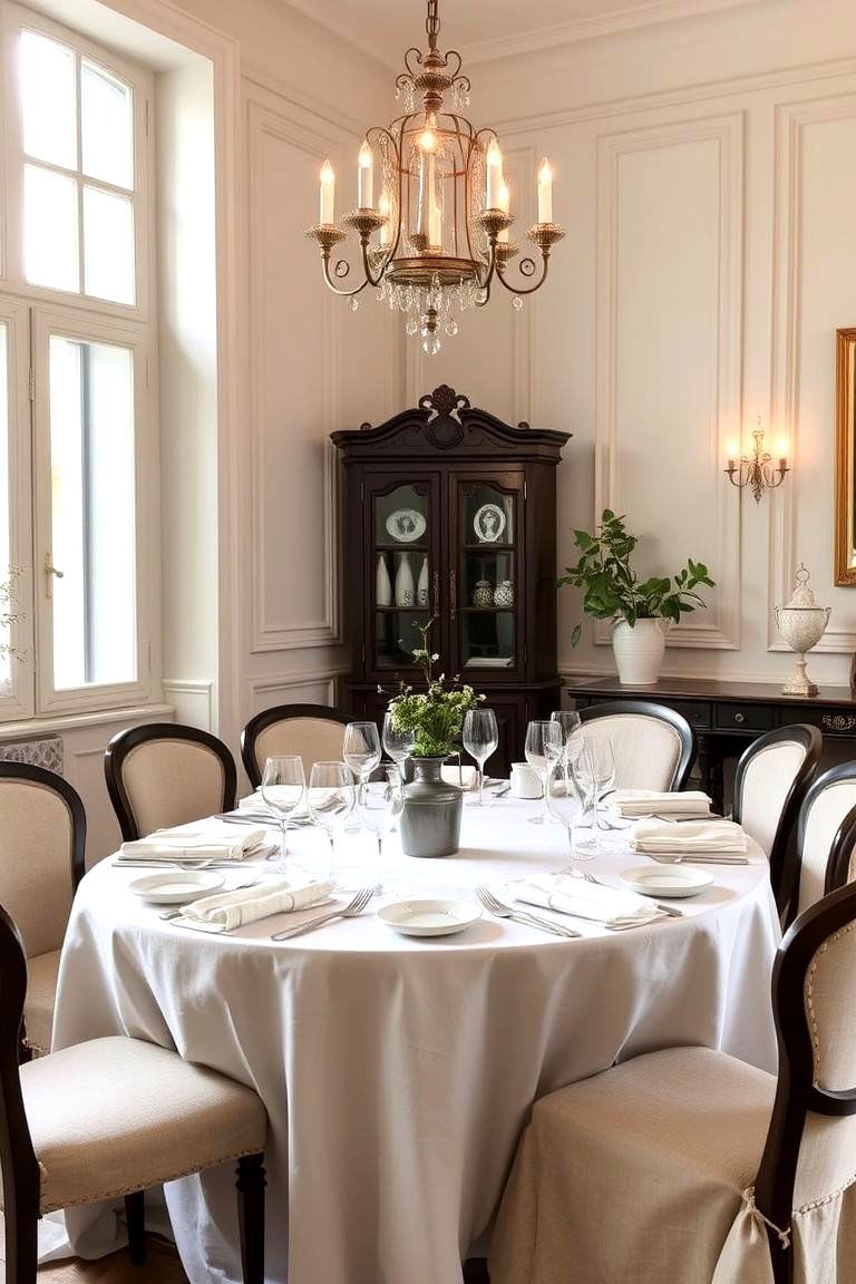 Linen Table Linens for Texture - 24 Parisian Dining Room Ideas