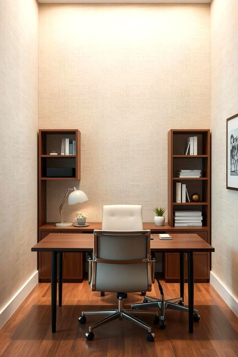 Linen Texture Wallpaper - 24 Office Wallpaper Ideas