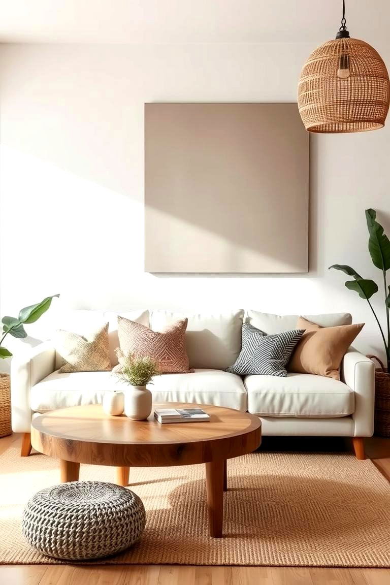 Linen Upholstery for Seating - 24 Organic Modern Living Room Design Ideas