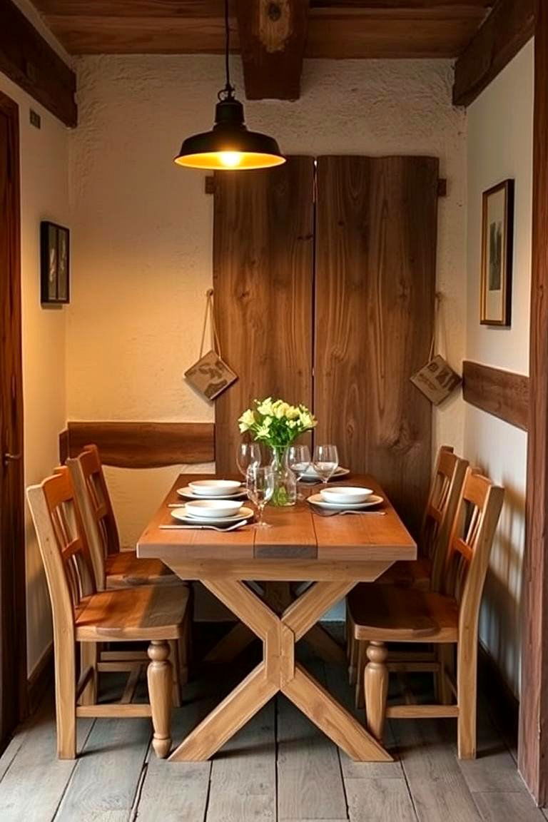 Linen or Burlap Textiles for Natural Elegance - 24 Rustic Dining Room Ideas