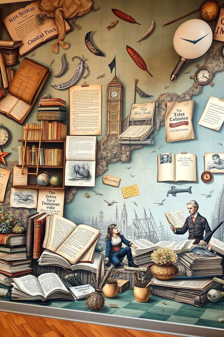 Literary Classics and Storytelling - 24 School Mural Ideas