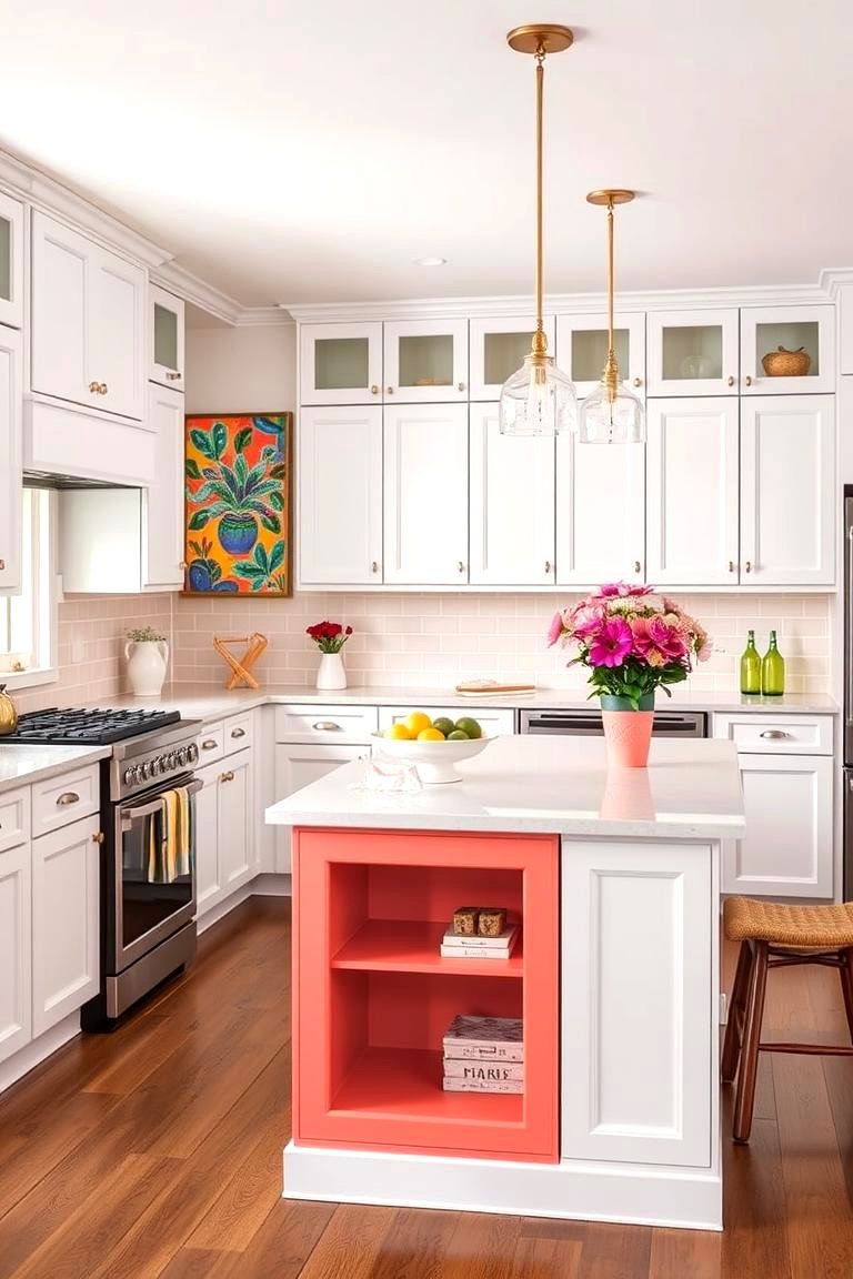 Lively Coral Zest - 24 Kitchen Color Ideas