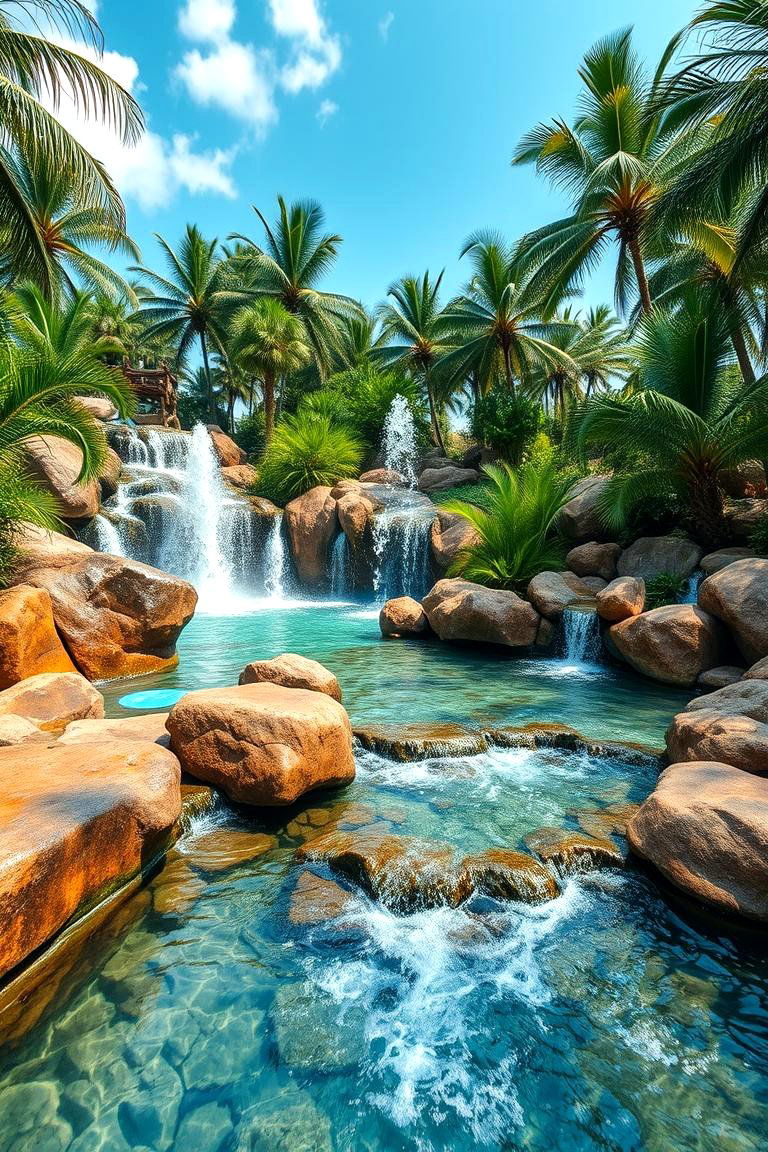 Lively Tropical Water Park - 24 Tropical Landscape Ideas