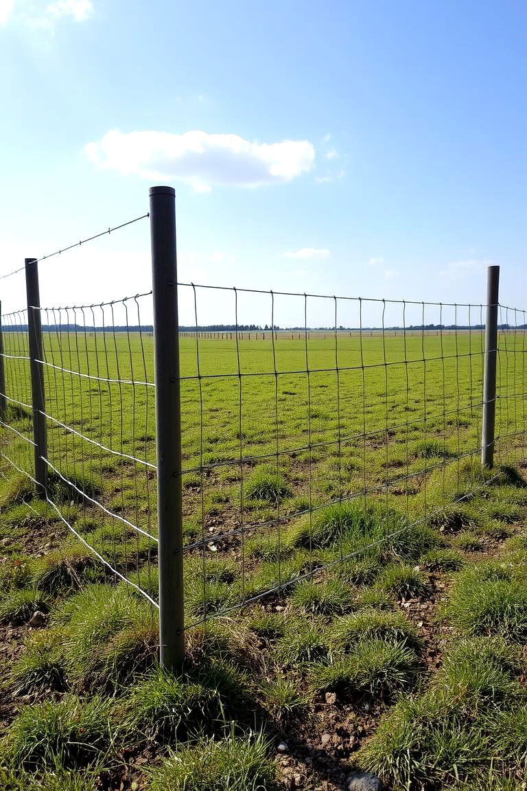 Livestock T post Fence - 24 Farm Fence Ideas
