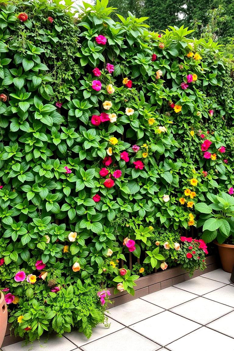Living Art Vertical Gardens for Privacy - 24 Privacy Patio Ideas