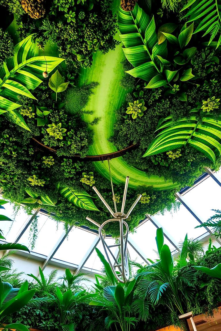 Living Green Mural Ceiling - 24 Green Ceiling Ideas