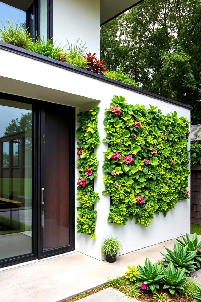 Living Green Wall Siding - 24 Modern Siding Ideas for a Contemporary Home