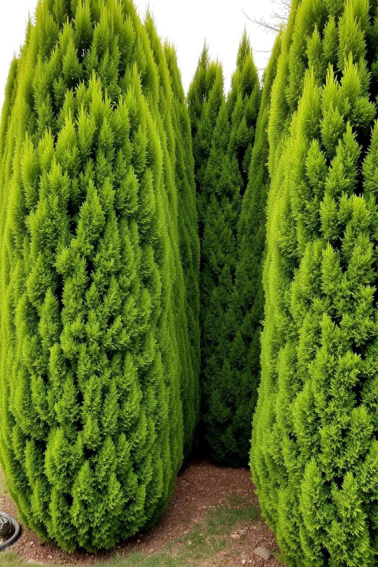 Living Privacy Fences with Arborvitae - 24 Backyard Privacy Ideas