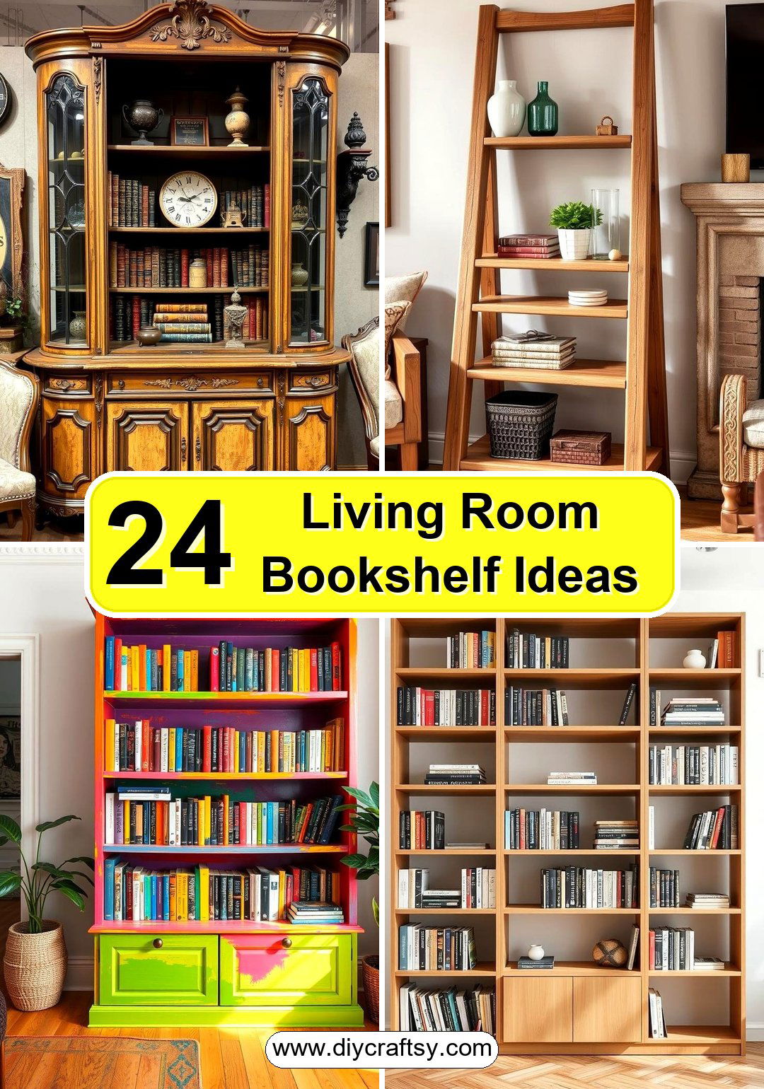 Living Room Bookshelf Ideas