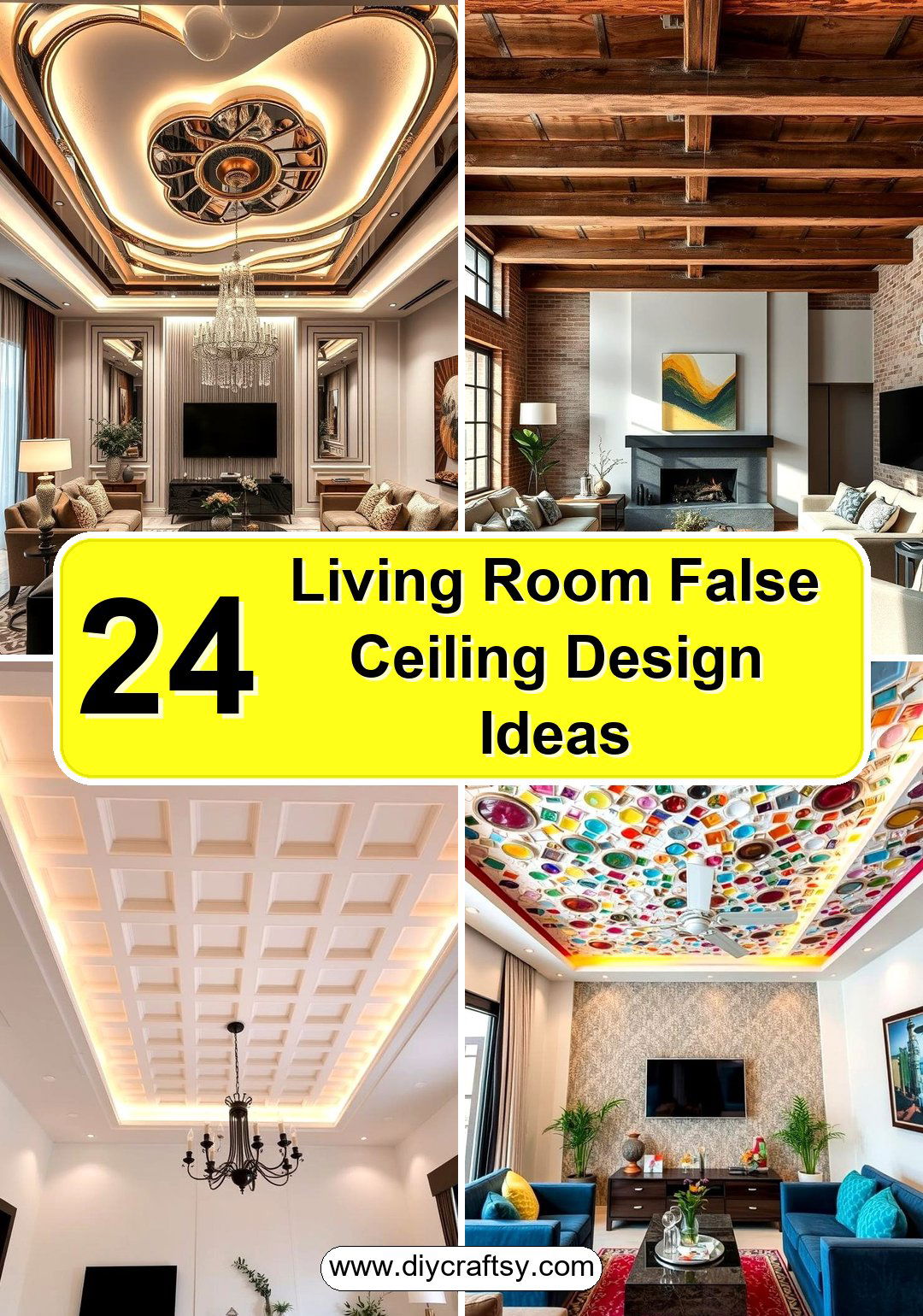 Living Room False Ceiling Design Ideas