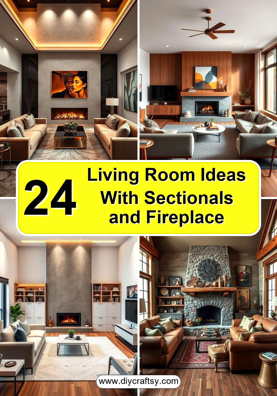 Living Room Ideas With Sectionals and Fireplace