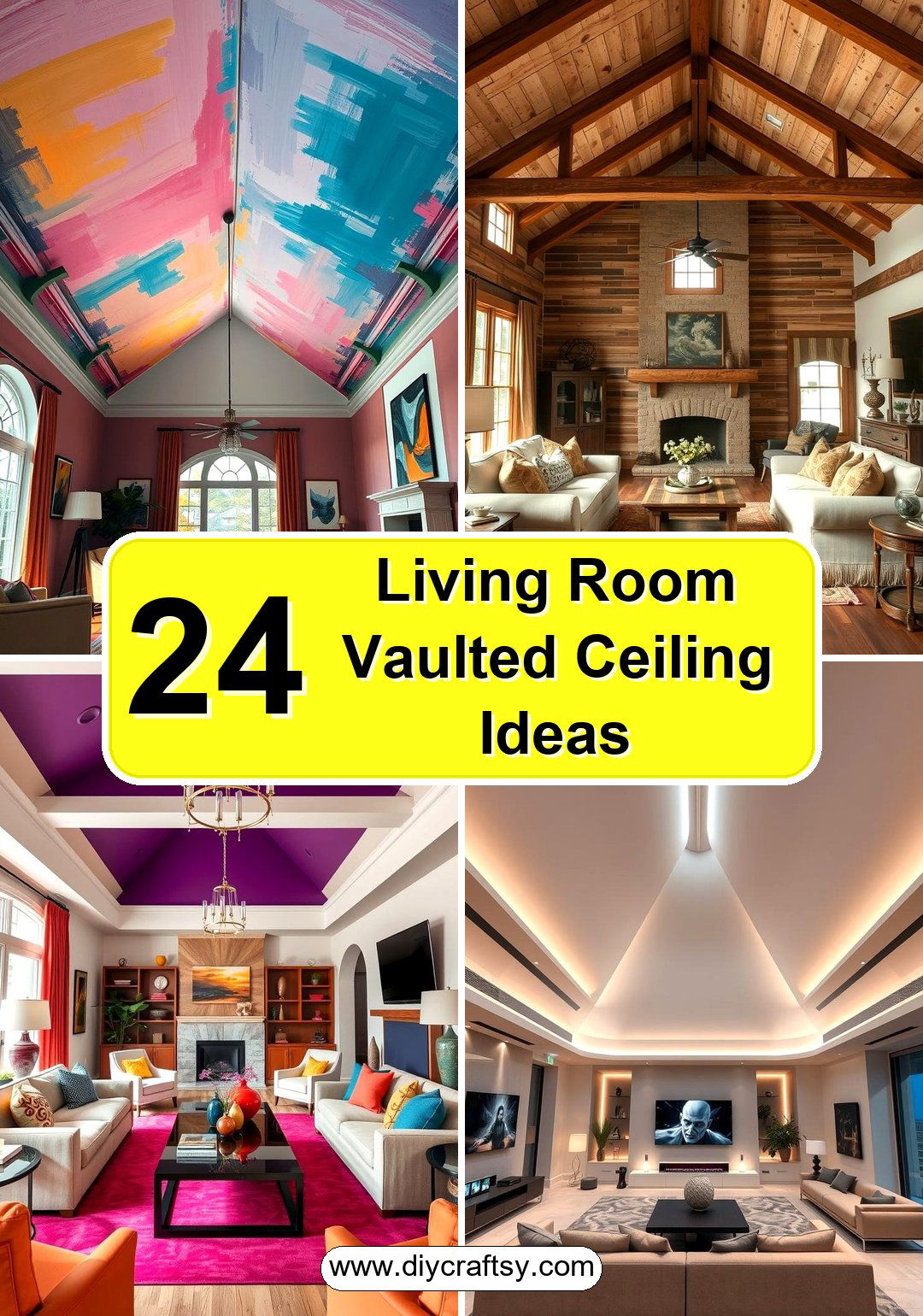 Living Room Vaulted Ceiling Ideas