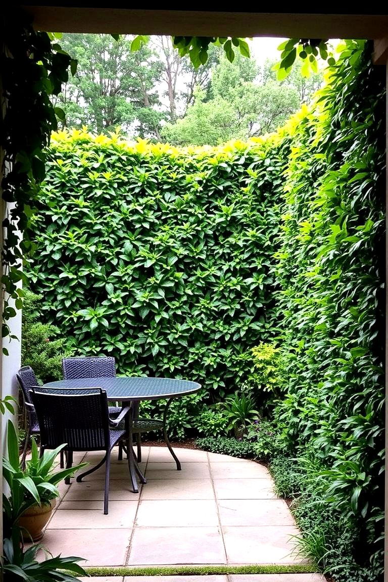 Living Wall for Ultimate Privacy - 24 Patio Privacy Ideas