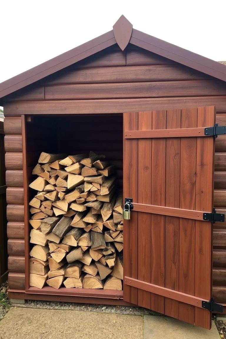 Locking Wood Shed for Security - 24 wood shed ideas