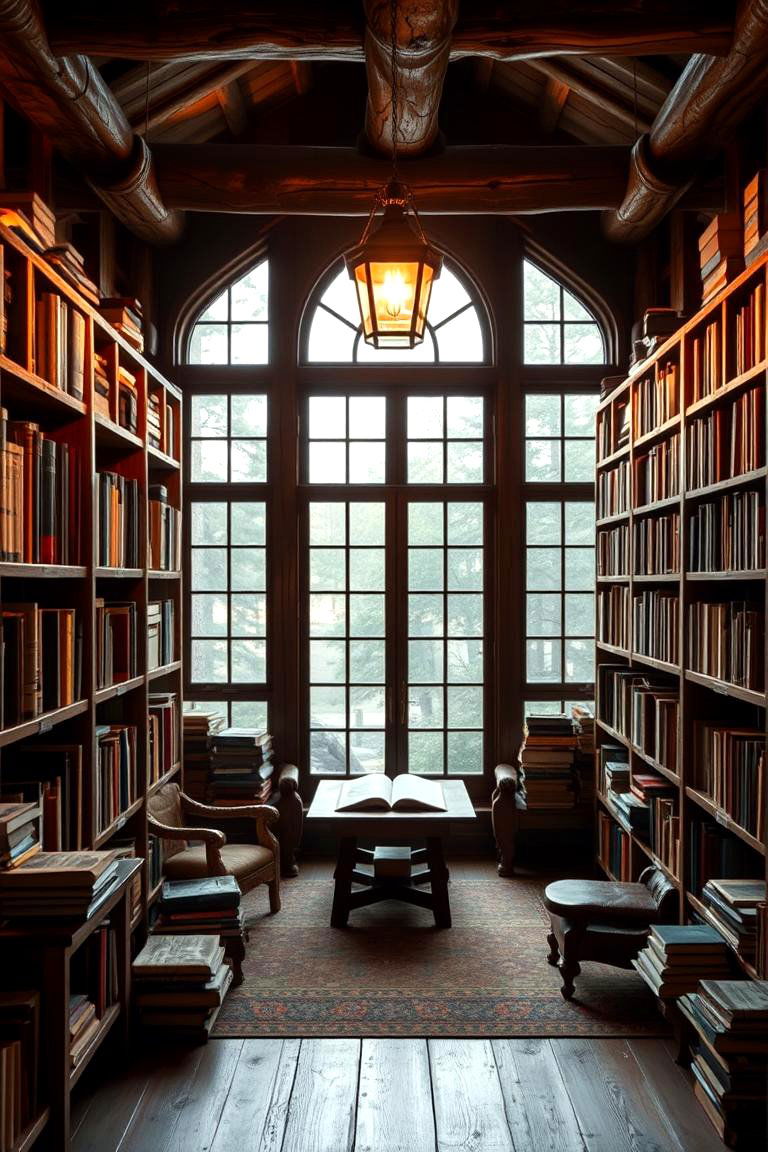 Lodge Library and Storytelling Nook - 24 Hunting Man Cave Ideas