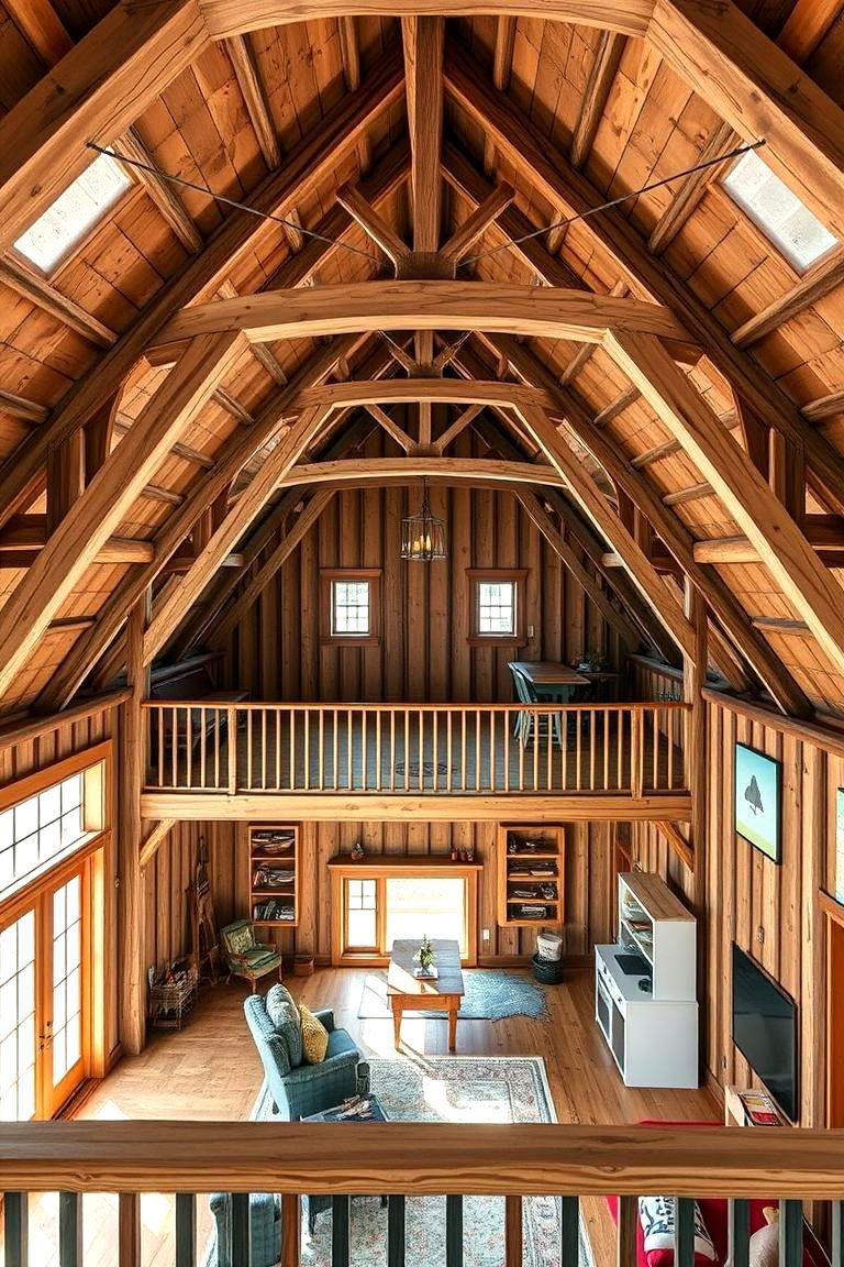 Loft Spaces and Mezzanines - 24 Rustic Barndominium Interior Design Ideas