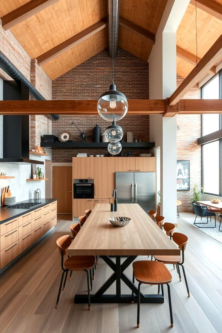 Loft Style Dining - 24 Eat in Kitchen Ideas