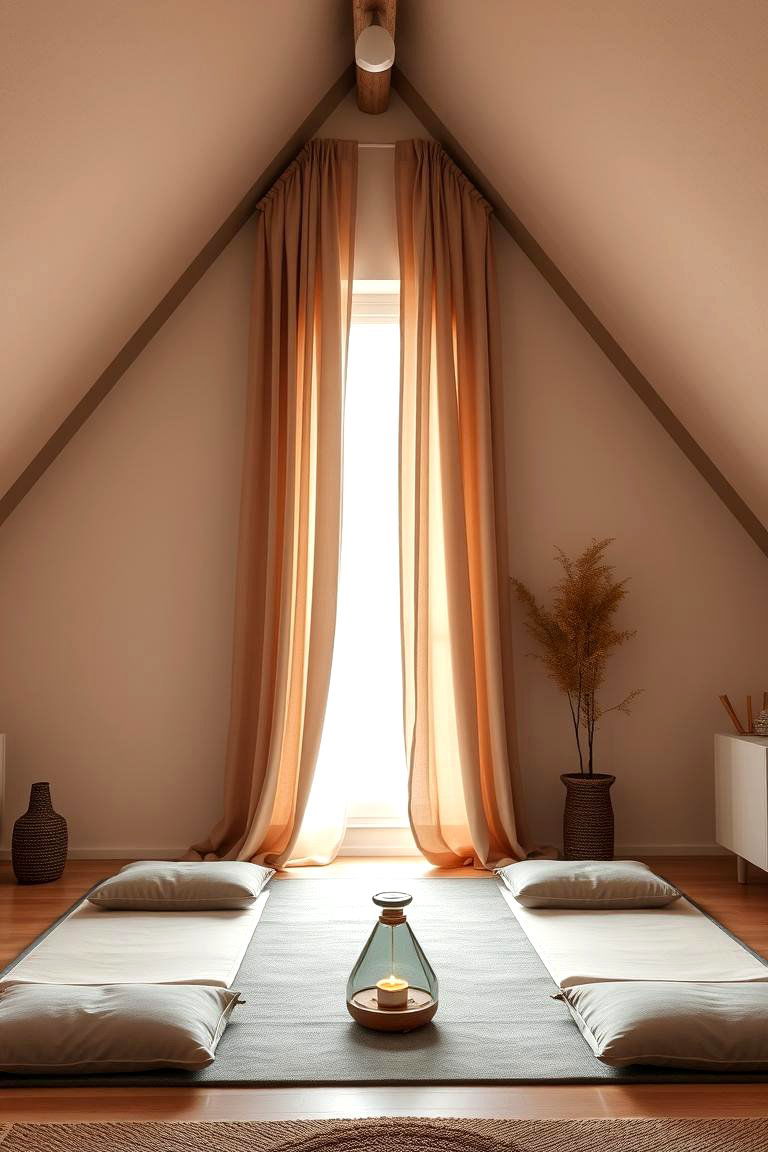 Loft as a Minimalist Meditation Space - 24 Loft Ideas