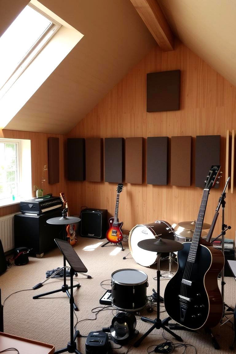 Loft as a Music Practice Area - 24 Loft Ideas