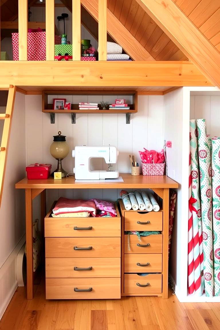 Loft as a Sewing and Gift Wrapping Station - 24 Loft Ideas